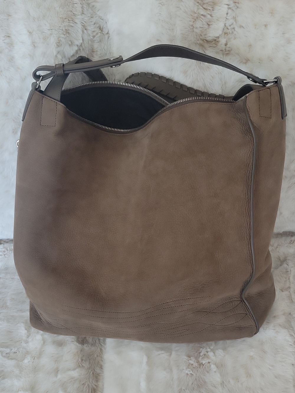 All Saints Kita Taupe/Brown Leather Backpack Hobo
